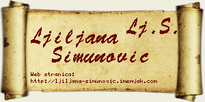 Ljiljana Simunović vizit kartica